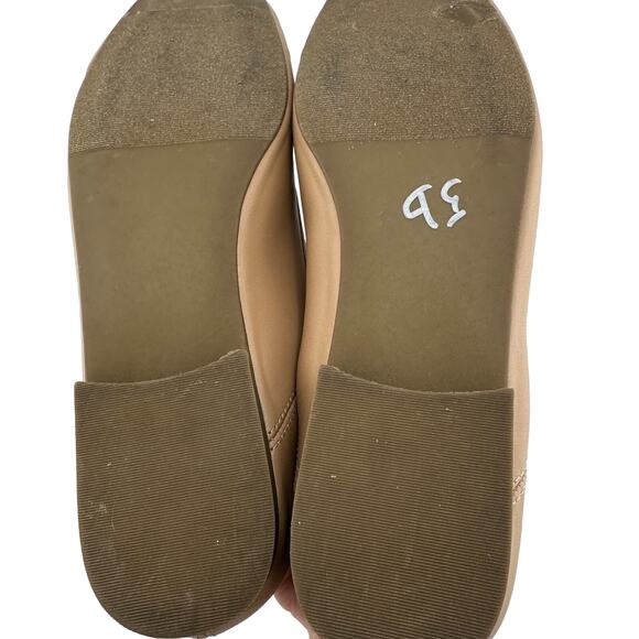 Steve Madden Girl Nude Vegan Leather Square Toe Vinyard Ballet Flats 8.5 - Picture 6 of 6
